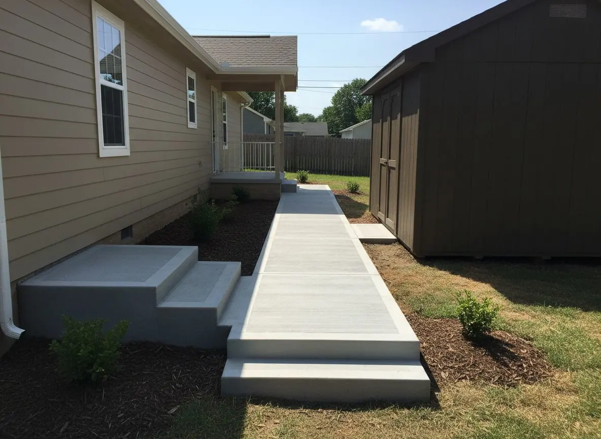 Backyard Walkway and Steps in Benton