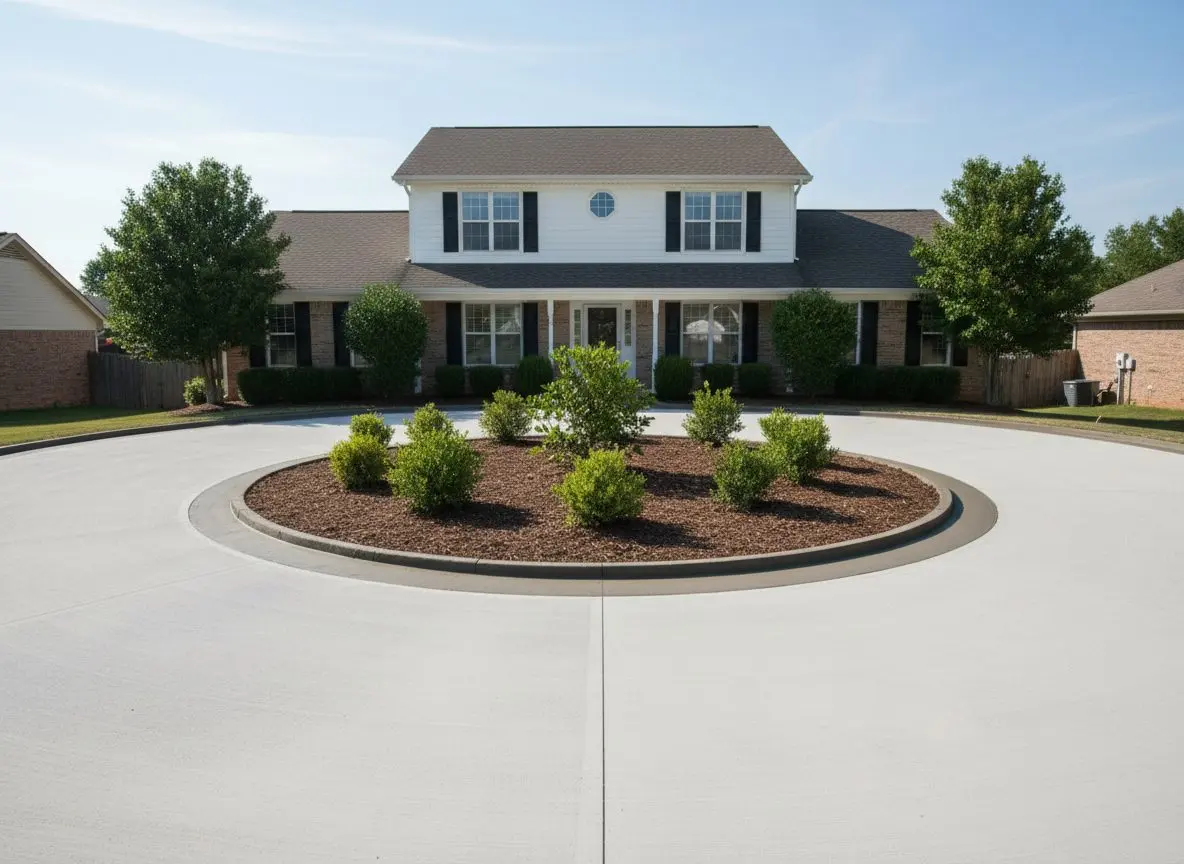 Circular turnaround drive in Maumelle