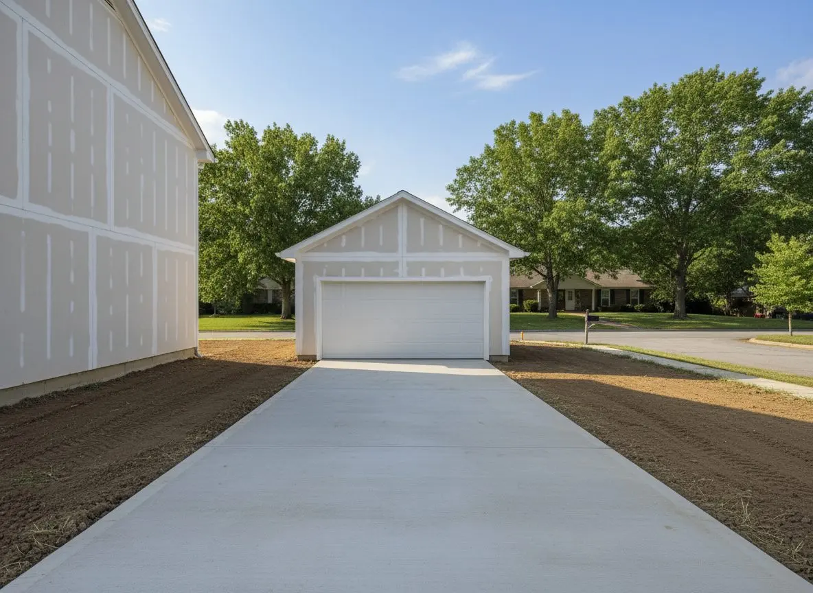 New driveway, garage addition in Bryant