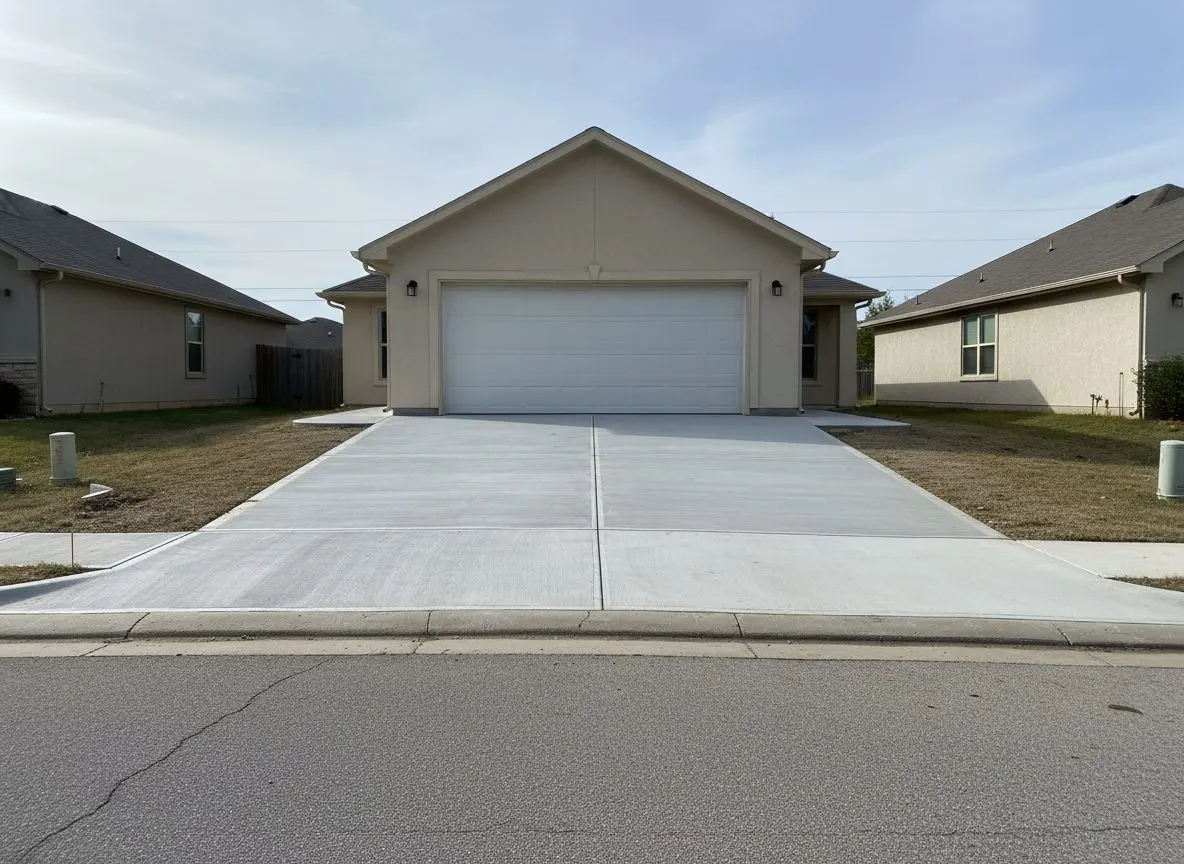 Double-wide driveway repour in Sherwood