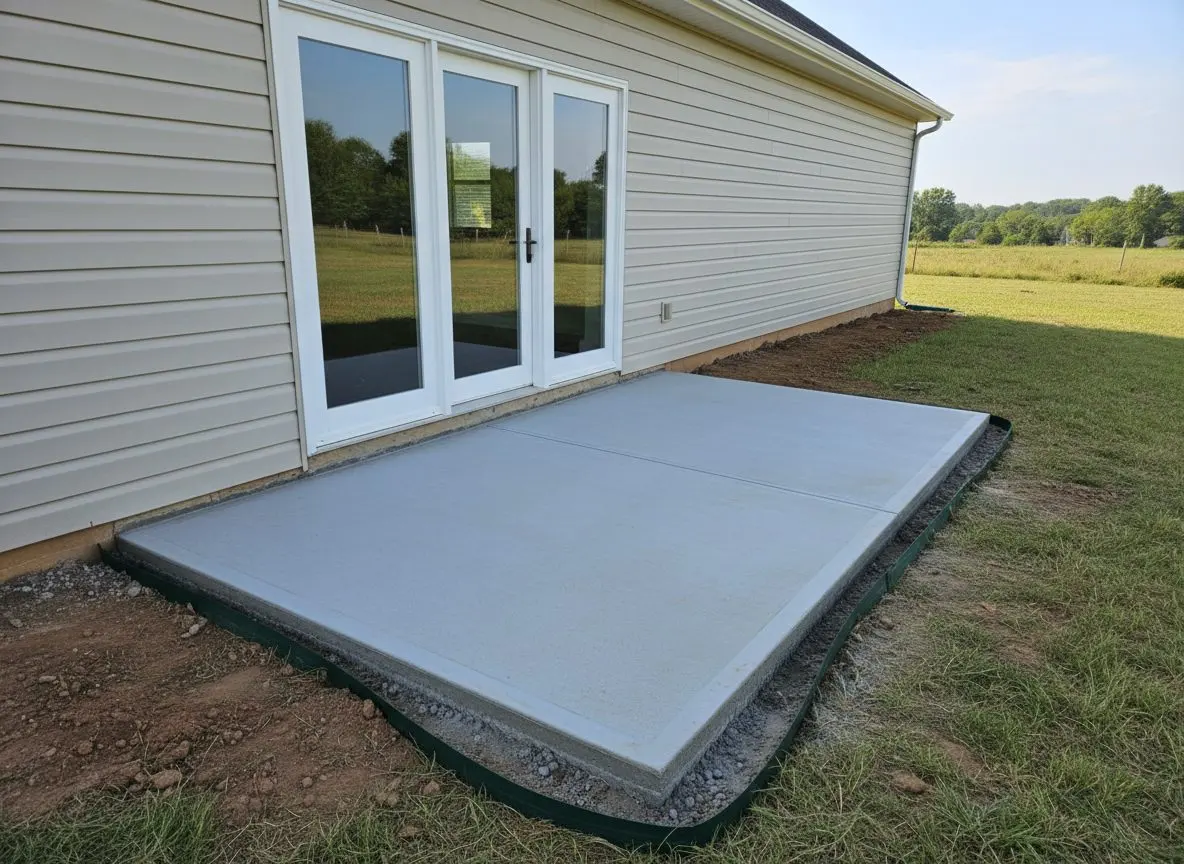 Sunroom addition footings in Bryant