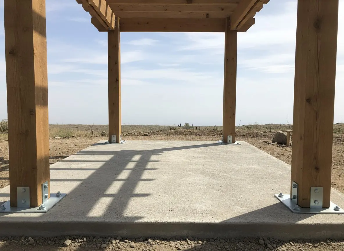 Covered patio pad for a pergola in Benton
